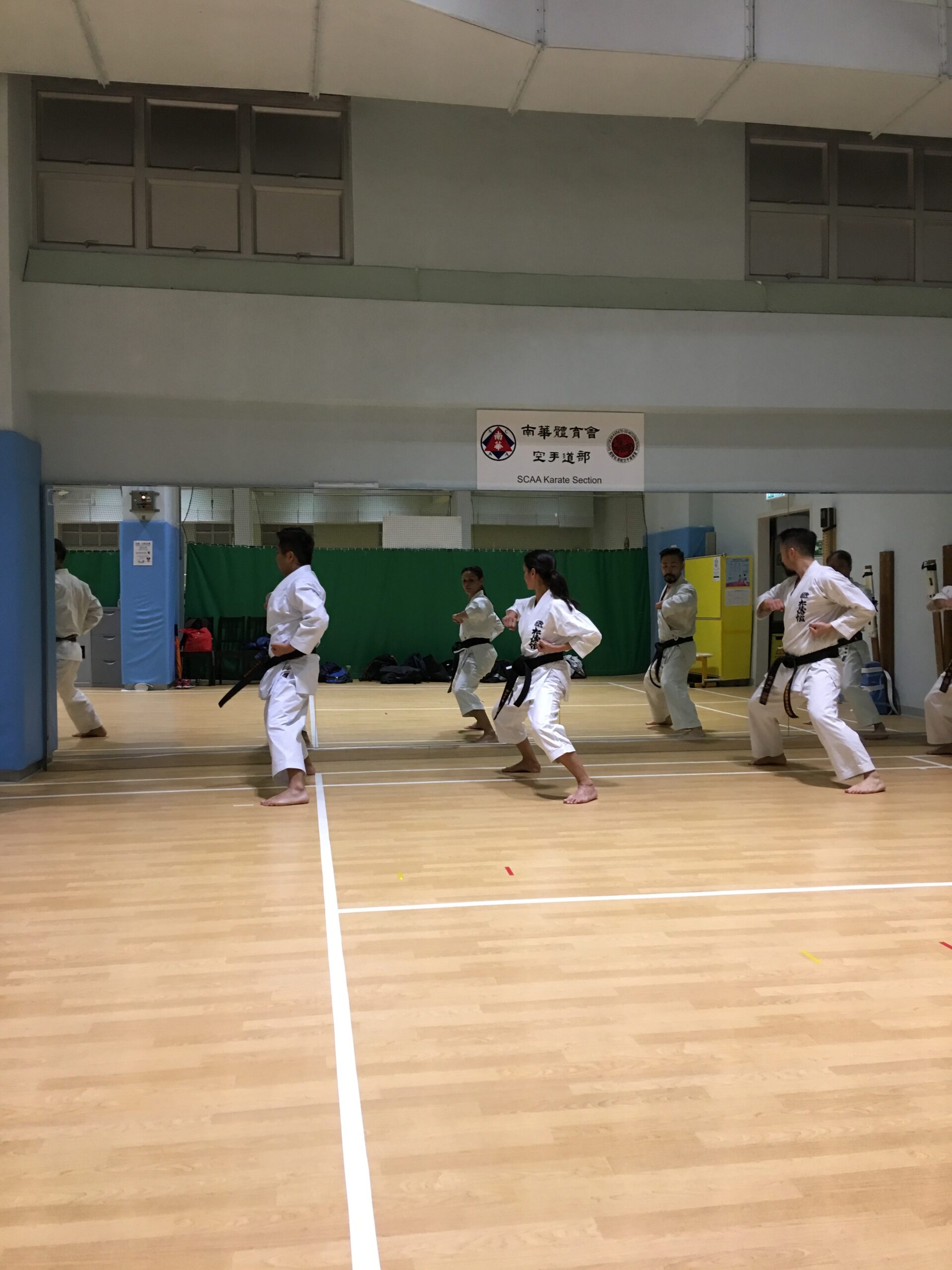 Karate en trainen tijdens een van Sandra's reizen