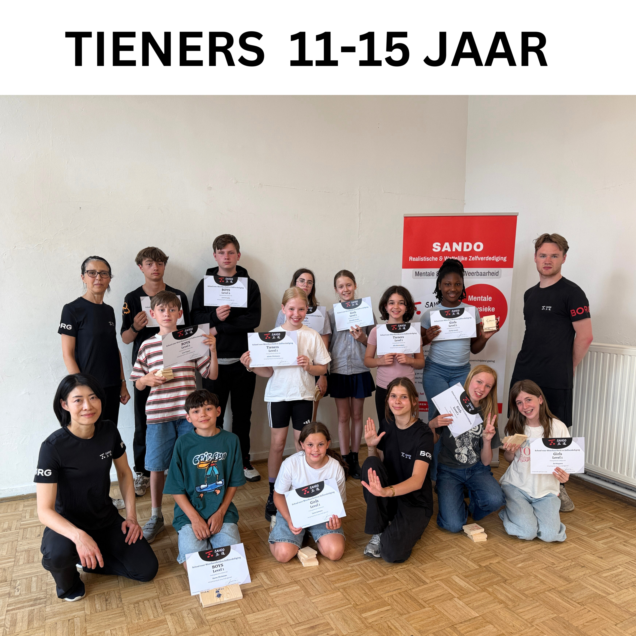 SANDO tieners jongens en meisjes 10 tot 14 jaar