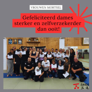 weerbaarheid en zelfvertrouwen voor vrouwen tijdens SANDO-training Mortel