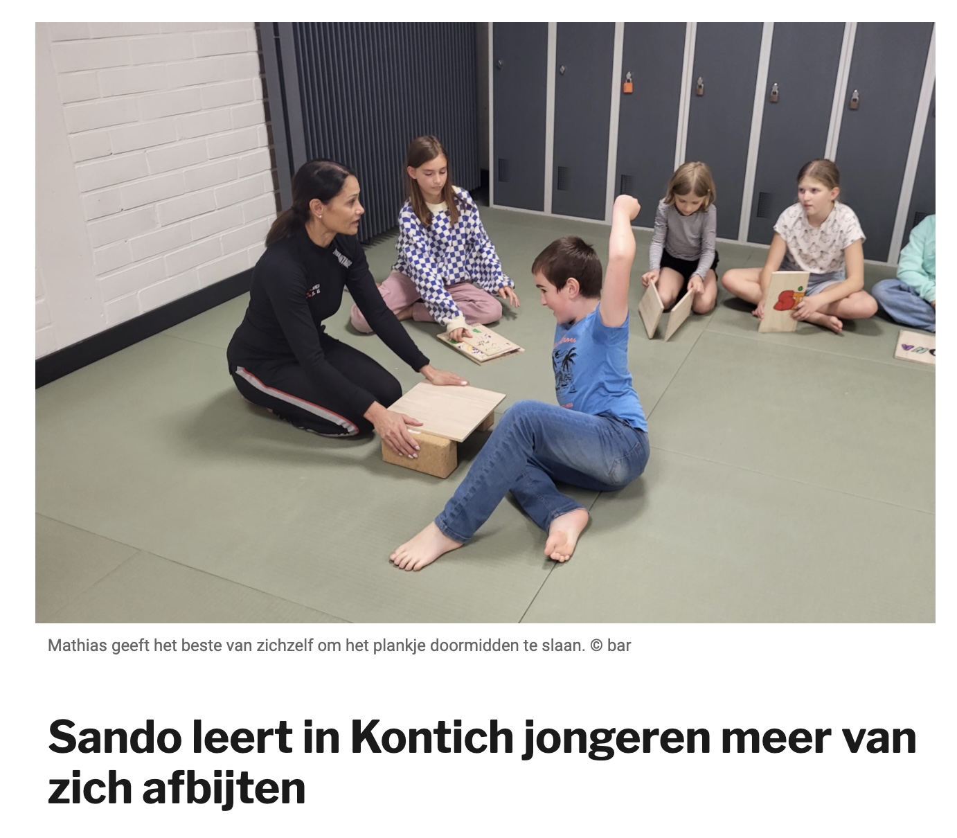 SANDO in de media Gazet van Antwerpen Kontich jongeren weerbaarheid