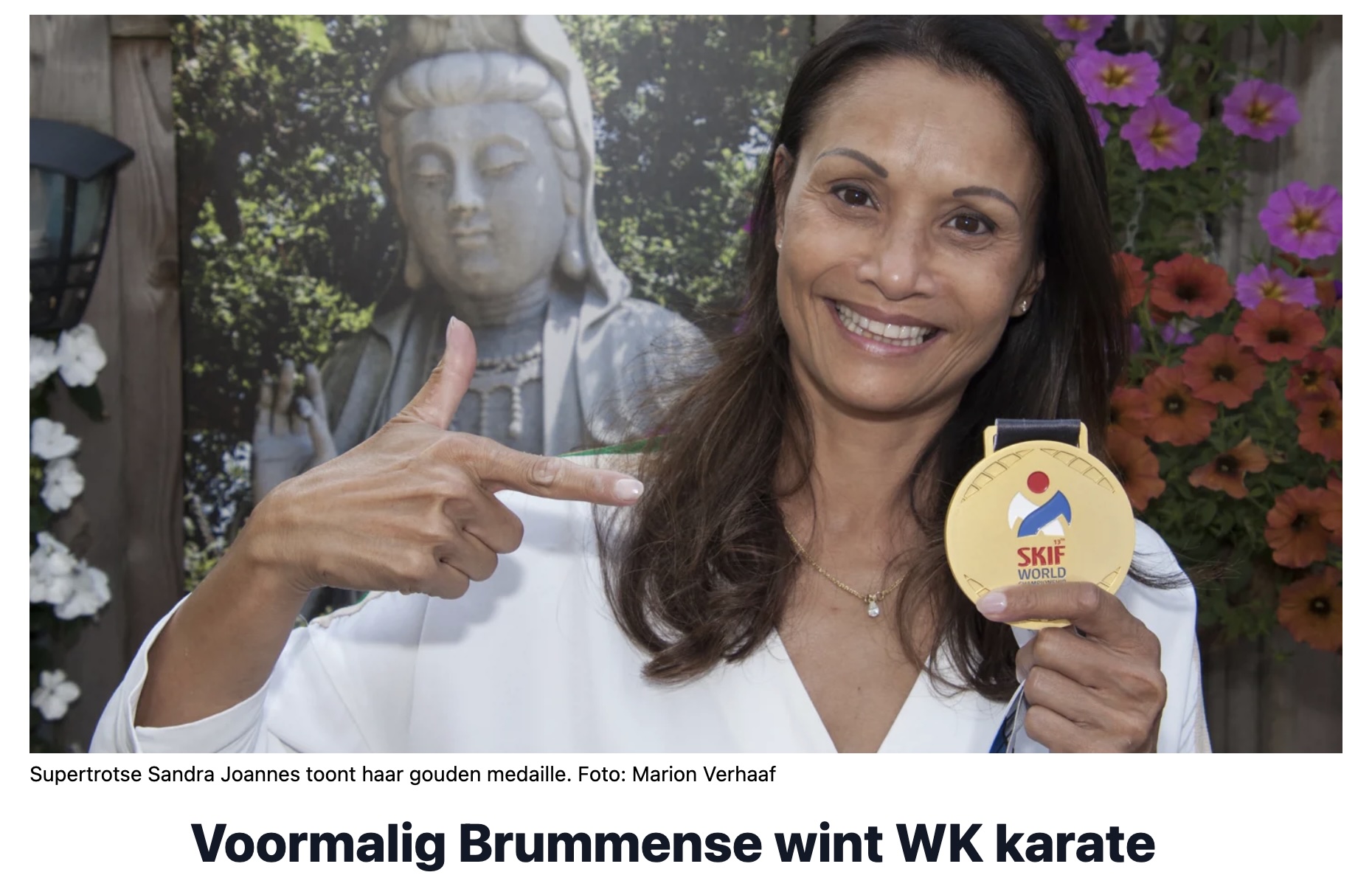 Sandra Hoogerdijk-Joannes wereldkampioen karate in de media Brummens Nieuws